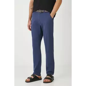 Medicine pantaloni din amestec de in culoarea bleumarin, drept imagine