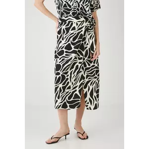 Medicine fustă culoarea negru, midi, evazați imagine