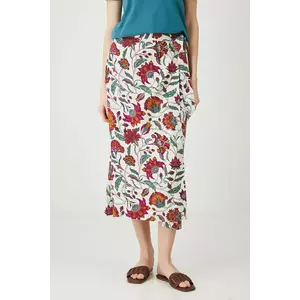 Medicine fustă culoarea bej, midi, evazați imagine