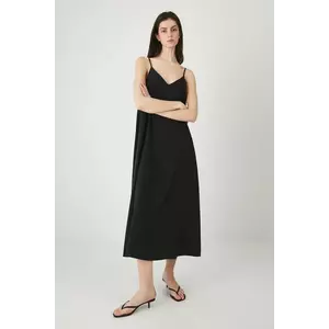 Medicine rochie culoarea negru, midi, evazați imagine