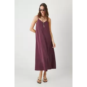 Medicine rochie culoarea bordo, midi, evazați imagine