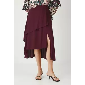 Medicine fustă culoarea bordo, midi, evazați imagine