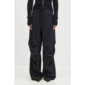 DARKPARK pantaloni de lână Daisy culoarea bleumarin, lat, high waist, WTR42.FAW04.0051 imagine