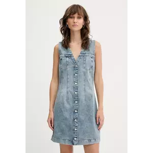 Tommy Jeans rochie jeans mini, mulată, DW0DW20520 imagine