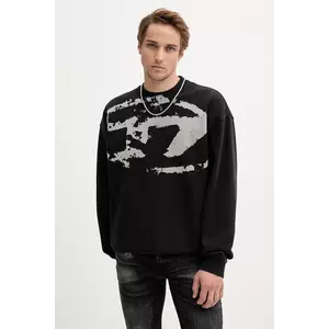 Diesel hanorac de bumbac S-BOXT-N5 culoarea negru, cu imprimeu, A13051.0DQAK imagine