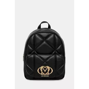 Love Moschino rucsac culoarea negru, mic, cu imprimeu, JC4037PP1NLC0000 imagine