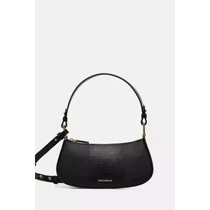 Coccinelle poșetă de piele MERVEILLE LIZARD culoarea negru, E5.TX4.52.01.01 imagine