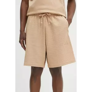 adidas pantaloni scurți din bumbac All SZN culoarea bej, JL6563 imagine