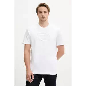Diesel tricou din bumbac T-ADJUST-BIGOVAL culoarea alb, cu imprimeu, A17402.0NJBM imagine
