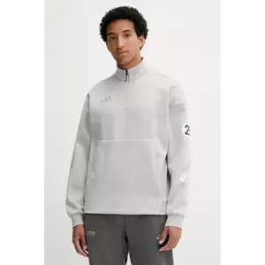 adidas bluză x Mercedes culoarea gri, cu imprimeu, JW3477 imagine