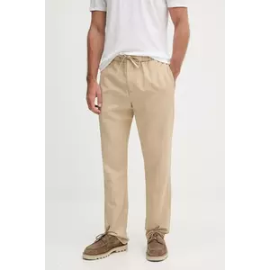 Frescobol Carioca pantaloni din amestec de in culoarea bej, drept, 2602.839 imagine