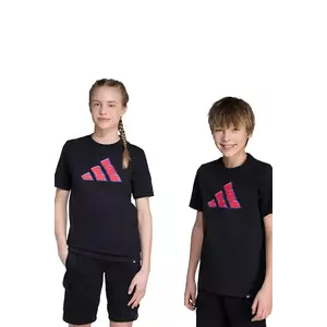 adidas tricou de bumbac pentru copii culoarea negru, uni, JV5106 imagine