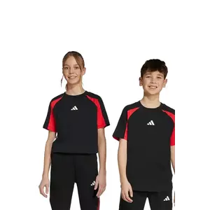 adidas tricou de bumbac pentru copii culoarea negru, cu imprimeu, JM1629 imagine