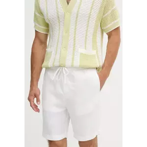 Frescobol Carioca pantaloni scurți din in culoarea alb, 1241.01 imagine