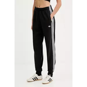 adidas Originals pantaloni de trening din bumbac 3-Stripes culoarea negru, cu imprimeu, JV7458 imagine
