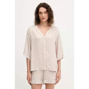 BOSS cămașă de pijama culoarea bej, 50545615 imagine