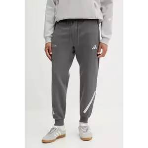 adidas pantaloni de trening x Mercedes culoarea gri, cu imprimeu, JW3478 imagine