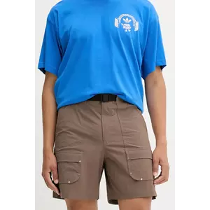 adidas Originals pantaloni scurți Essentials culoarea maro, JW1081 imagine