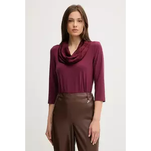 Joseph Ribkoff bluză culoarea bordo, uni, 253211 imagine