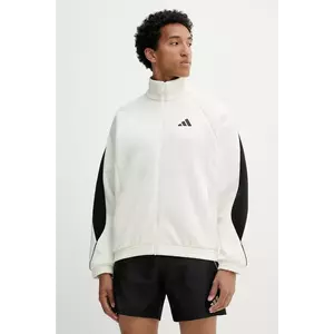 adidas bluză Stadium culoarea bej, cu imprimeu, JX5618 imagine