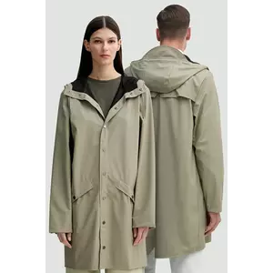 Rains geacă Long Jacket W3 culoarea verde, de tranziție, 12020 imagine