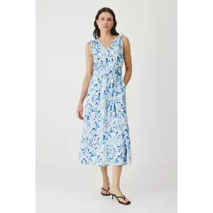 Medicine rochie culoarea alb, midi, evazati imagine