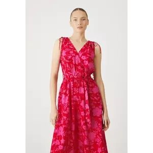 Medicine rochie culoarea rosu, midi, evazati imagine