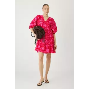 Medicine rochie culoarea rosu, mini, oversize imagine