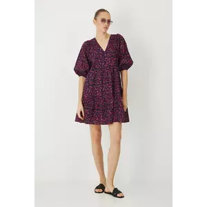 Medicine rochie culoarea negru, mini, oversize imagine