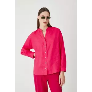 Medicine bluza din in culoarea portocaliu, neted imagine