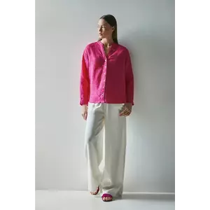 Medicine bluza din in culoarea roz, neted imagine