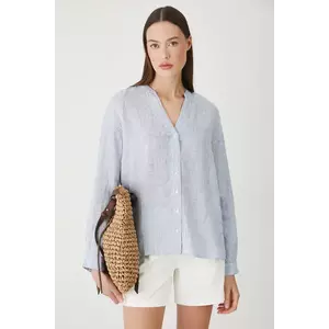 Medicine bluza din in in dungi imagine