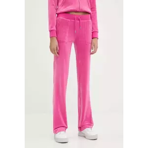 Juicy Couture pantaloni de trening DEL RAY POCKETED PANT culoarea roz, uni, JCAP180 imagine