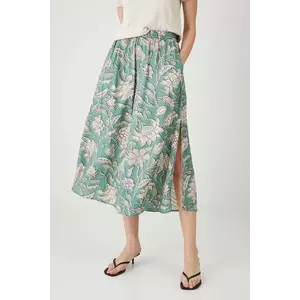 Medicine fustă culoarea turcoaz, maxi, evazați imagine