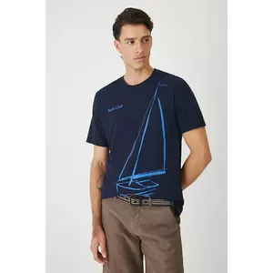 Medicine tricou din bumbac culoarea bleumarin, cu imprimeu imagine