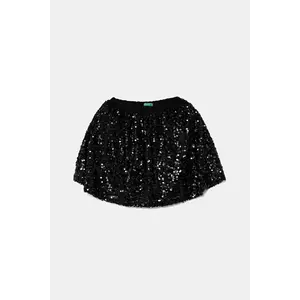 United Colors of Benetton fusta fete culoarea negru, mini, evazati, 48U9C001S imagine