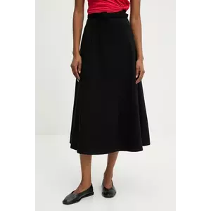 Answear.LAB fusta culoarea negru, midi, evazati imagine