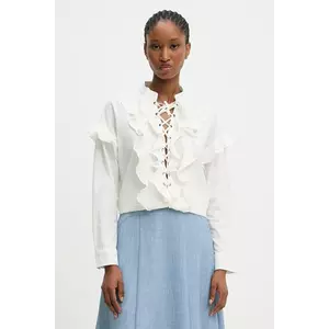 Answear.LAB bluza din bumbac culoarea alb, neted imagine