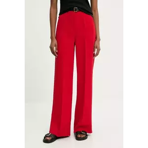 Answear.LAB pantaloni culoarea rosu, lat, high waist imagine