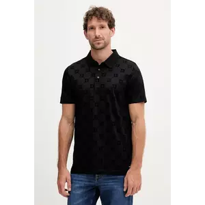 Joop! polo de bumbac culoarea negru, cu imprimeu, 30046986 imagine
