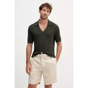 Frescobol Carioca tricou polo din in culoarea verde, uni, 2420.842 imagine