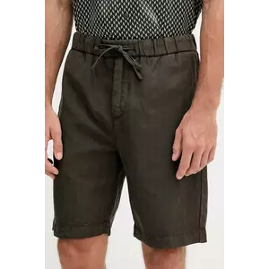 Frescobol Carioca pantaloni scurți din amestec de in culoarea verde, 2603.840 imagine