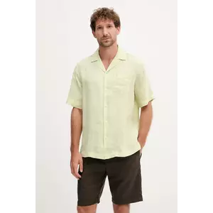 Frescobol Carioca cămașă de in culoarea verde, regular, 2533.432 imagine