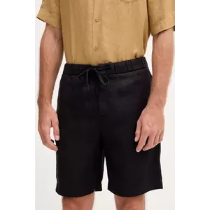 Frescobol Carioca pantaloni scurți din in culoarea negru, 1241.02 imagine