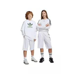adidas Originals pantaloni scurți copii culoarea alb, cu imprimeu, talie reglabilă, HZ3586 imagine