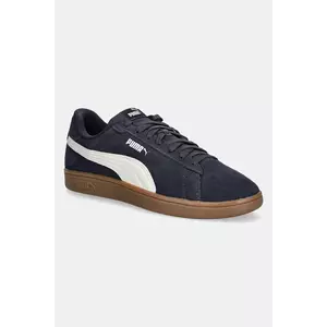 Puma sneakers din piele intoarsă PUMA Smash 3.0 culoarea albastru marin imagine