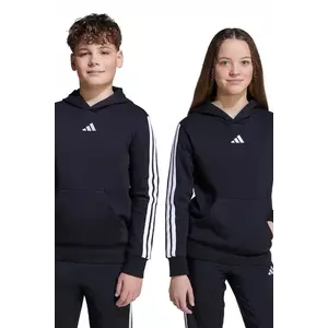 adidas bluză copii culoarea negru, cu glugă, cu imprimeu, JN2416 imagine