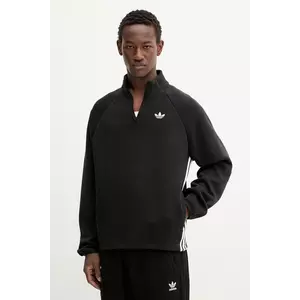 adidas Originals bluză Spacer Drill TT culoarea negru, cu imprimeu, JW5958 imagine