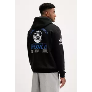 adidas Originals bluză Graphic Hoodie culoarea negru, cu glugă, cu imprimeu, JX3058 imagine