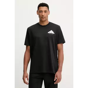 adidas Performance tricou de antrenament TIE-INS culoarea negru, cu imprimeu, JW3926 imagine